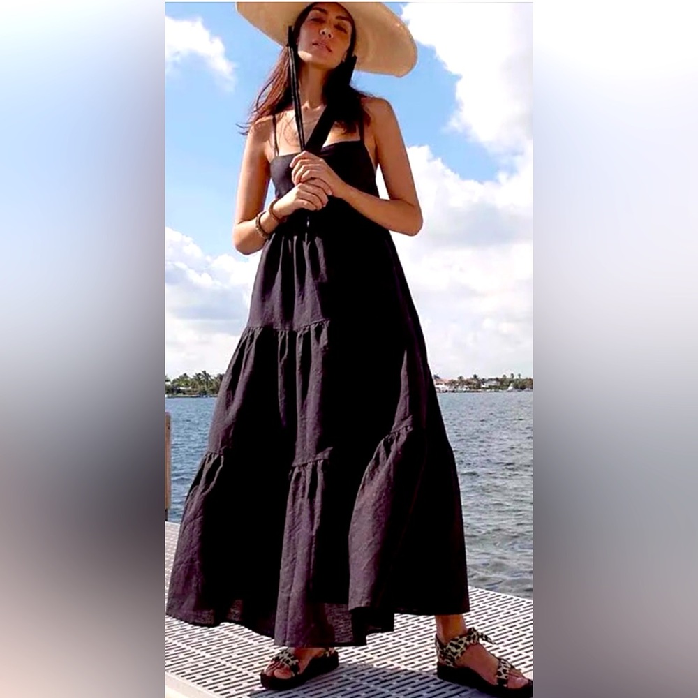 Anthropology Charlie Holiday black  long dress size 2